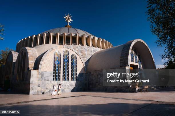 new church of st. mary of zion, axum, ethiopia - axum - fotografias e filmes do acervo