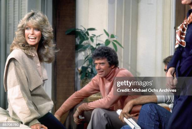 Farrah Fawcett guest stars on the 'Brady Bunch hour' that aired on January 23, 1977 in Los Angeles, California.