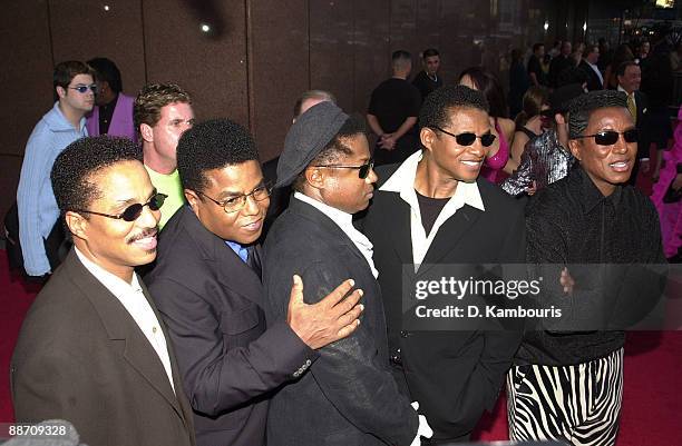 Marlon Jackson, Tito Jackson, Randy Jackson, Jackie Jackson and Jermaine Jackson of The Jacksons