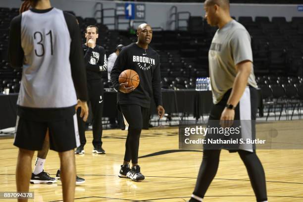 Assistant Coach Jacque Vaughn of the Brooklyn Nets during practice as part of the NBA Mexico Games 2017 on December 6, 2017 at the Arena Ciudad de...