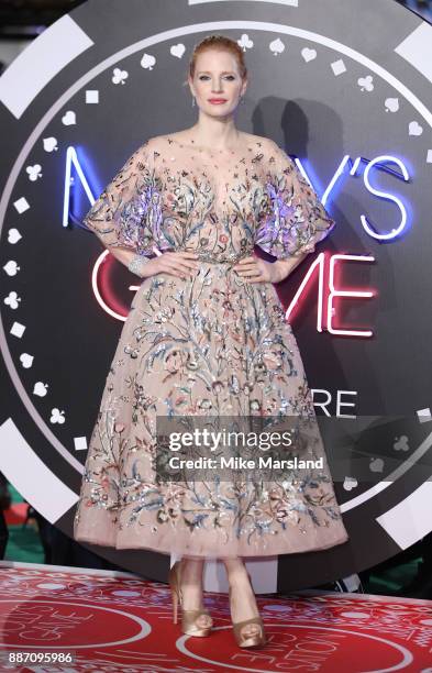 Jessica Chastain attending the 'Molly's Game' UK premiere held at Vue West End on December 6, 2017 in London, England.