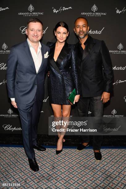 Armand de Brignac CEO Sebastien Besson, Mim Gardiner and Ronnie Madra attend Creatures Of The Night Late-Night Soiree Hosted By Chopard And Champagne...