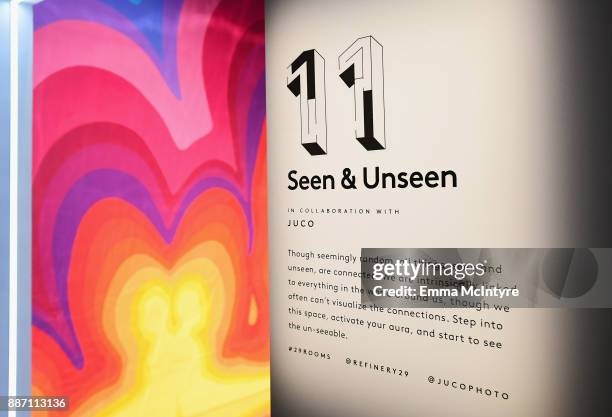 Juco's Seen & Unseen at Refinery29's '29Rooms Los Angeles: Turn It Into Art' on December 6, 2017 in Los Angeles, California.