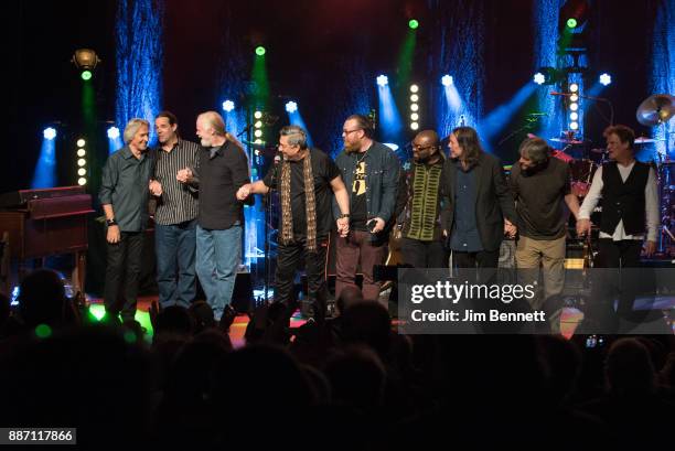 John McLaughlin and Jimmy Herring receive a standing ovation from the audience with their bands The 4th Dimesion and The Invisible Whip after...