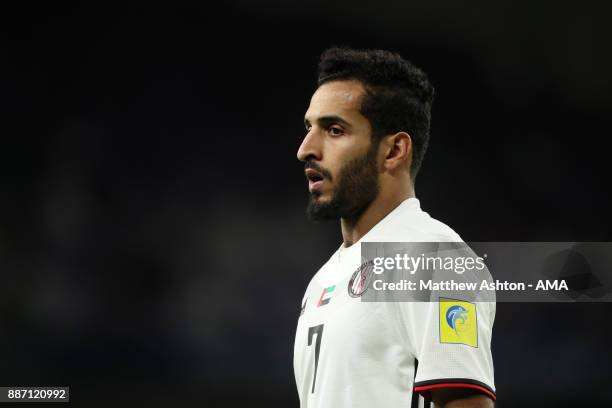 Ali Mabkhout of Al Jazira looks on during the FIFA Club World Cup UAE 2017 play off match between Al Jazira and Auckland City FC at Hazza bin Zayed...