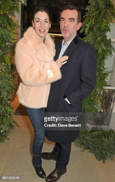 Mary McCartney and Simon Aboud attend the Stella McCartney Christmas Lights 2017 party on December 6, 2017 in London, England.