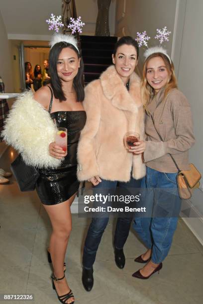 Leah Weller, Mary McCartney and Dylan Weller attend the Stella McCartney Christmas Lights 2017 party on December 6, 2017 in London, England.