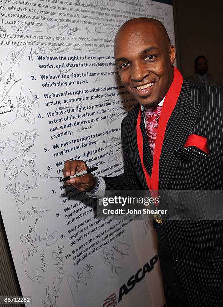 Songwirter Damon Thomas poses in the press room during the 22nd annual ASCAP Rhythm and Soul Awards held at The Beverly Hilton Hotel on June 26, 2009...