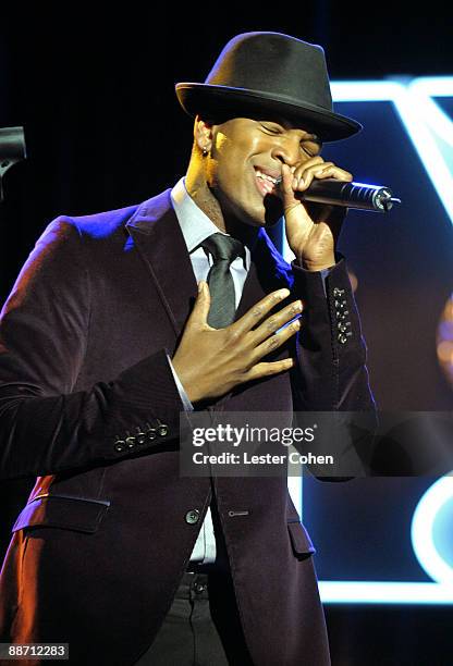 Singer Ne-Yo performs onstage during the 22nd annual ASCAP Rhythm and Soul Awards held at The Beverly Hilton Hotel on June 26, 2009 in Beverly Hills,...