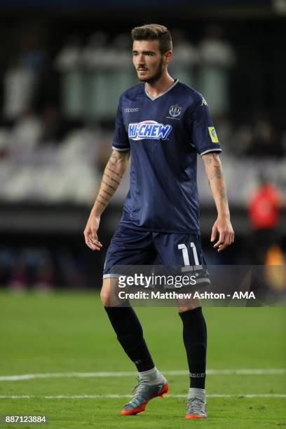 Fabrizio Tavano of Auckland City looks on during the FIFA Club World Cup UAE 2017 play off match between Al Jazira and Auckland City FC at Hazza bin...