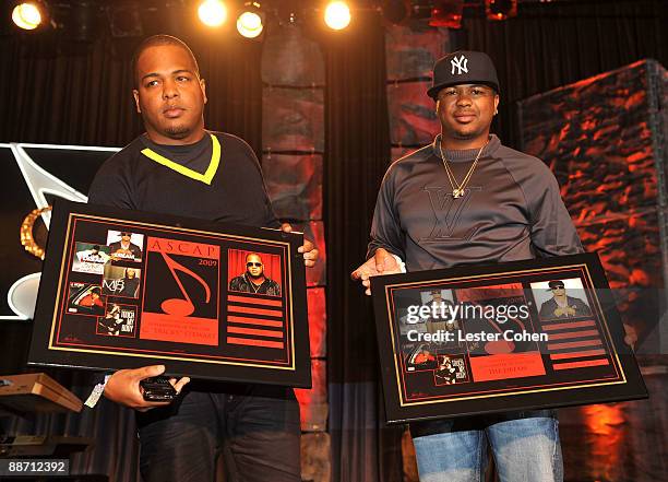 Songwriters C "Tricky" Stewart and The Dream onstage during the 22nd annual ASCAP Rhythm and Soul Awards held at The Beverly Hilton Hotel on June 26,...