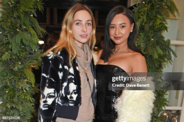 Dylan Weller and Leah Weller attend the Stella McCartney Christmas Lights 2017 party on December 6, 2017 in London, England.