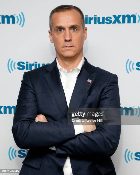 Corey Lewandowski, original campaign manager for Donald Trump for President, visits the SiriusXM studios to promote his book "Let Trump Be Trump" on...