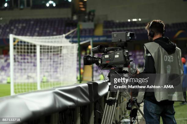 Cameraman during the FIFA Club World Cup UAE 2017 play off match between Al Jazira and Auckland City FC at Hazza bin Zayed Stadium on December 6,...