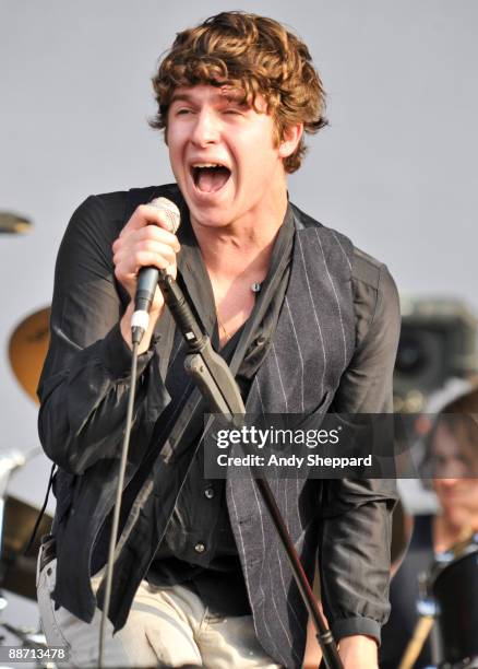 Luke Pritchard of The Kooks performs on stage on day 1 of Hard Rock Calling 2009 in Hyde Park on June 26, 2009 in London, England.