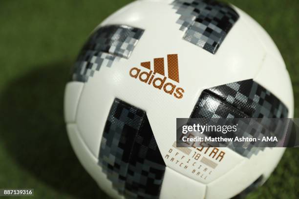 Detail View of the adidas Telstar 18 official match ball during the FIFA Club World Cup UAE 2017 play off match between Al Jazira and Auckland City...