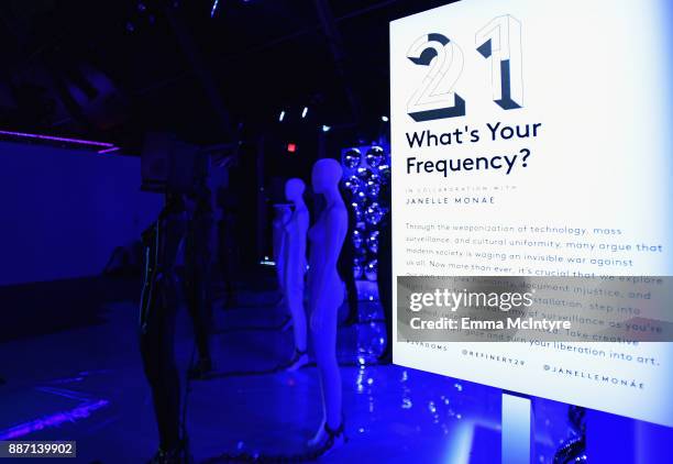 Janelle Monae's What's Your Frequency? at Refinery29's '29Rooms Los Angeles: Turn It Into Art' on December 6, 2017 in Los Angeles, California.