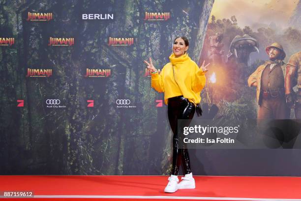 Senna Gammour attends the German premiere of 'Jumanji: Willkommen im Dschungel' at Sony Centre on December 6, 2017 in Berlin, Germany.