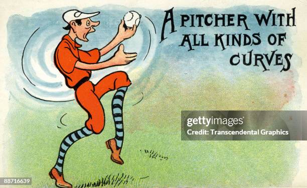 1910 USA humorous baseball postcard ‘A high ball' 1910 USA humorous baseball postcard ‘A high ball'