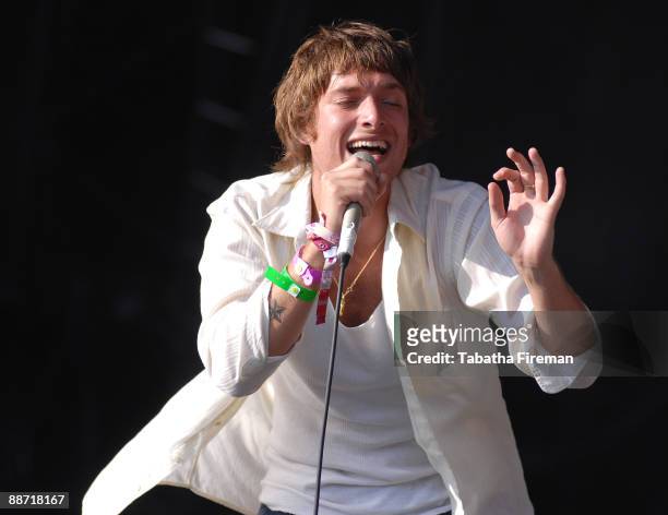 Paulo Nutini performs on the Other stage on day 3 of Glastonbury Festival at Worthy Farm on June 27, 2009 in Glastonbury, England.