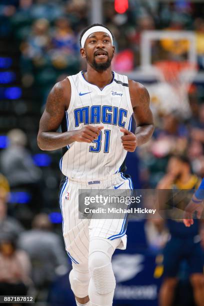 Terrence Ross of the Orlando Magic is seen during the game against the Indiana Pacers at Bankers Life Fieldhouse on November 27, 2017 in...