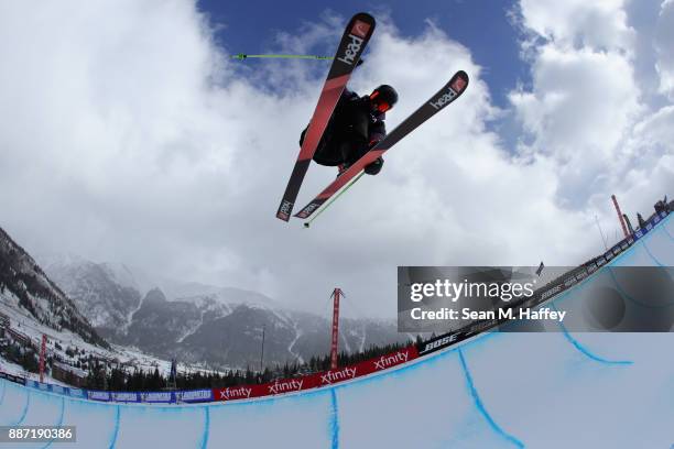 Murray Buchan of Great Britain competes in a qualifying round of the FIS Freeski World Cup 2018 Men's Halfpipe during the Toyota U.S. Grand Prix on...