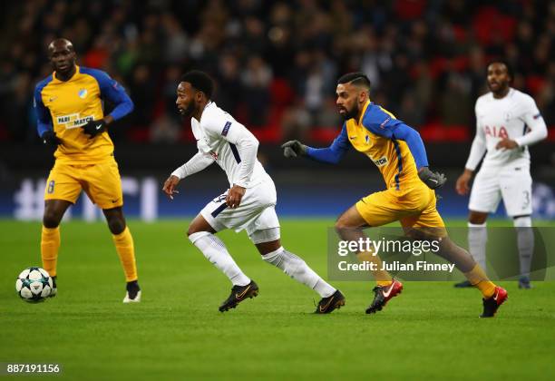 Georges-Kevin Nkoudou of Spurs in action during the UEFA Champions League group H match between Tottenham Hotspur and APOEL Nikosia at Wembley...