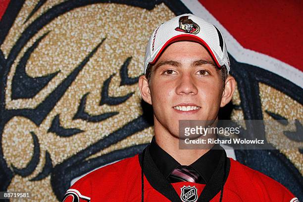 Mike Hoffman of the Ottawa Senators looks on during the 2009 NHL Entry Draft at the Bell Centre on June 27, 2009 in Montreal, Quebec, Canada.