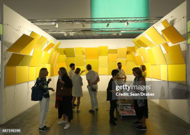 An installation by Mariela Scafati presented by Isla Flotante Glallery of Buenos Aires during Art Basel Miami Beach at Miami Beach Convention Center...