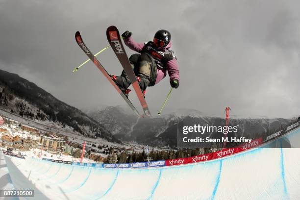 Murray Buchan of Great Britain competes in a qualifying round of the FIS Freeski World Cup 2018 Men's Ski Halfpipe during the Toyota U.S. Grand Prix...