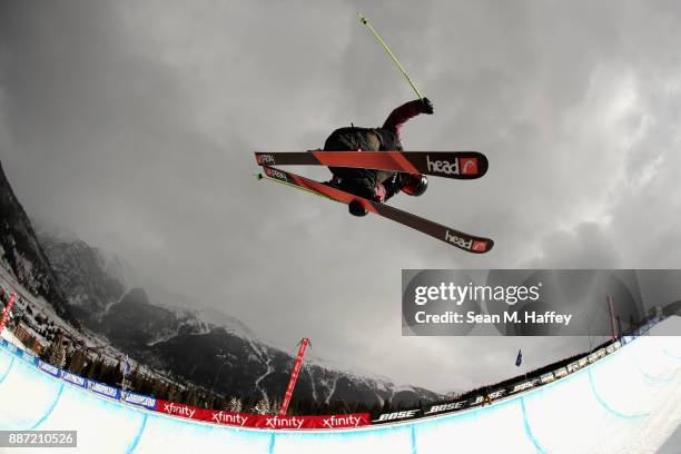 Murray Buchan of Great Britain competes in a qualifying round of the FIS Freeski World Cup 2018 Men's Ski Halfpipe during the Toyota U.S. Grand Prix...