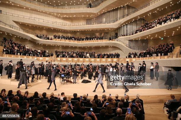 General view during the Chanel "Trombinoscope" collection Metiers d'Art 2017/18 show at Elbphilharmonie on December 6, 2017 in Hamburg, Germany.
