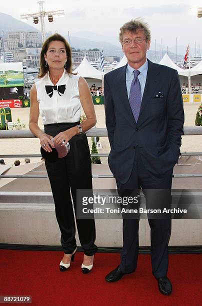 Princess Caroline of Hanover and Prince Ernst-August of Hanover attend the International Jumping Show of Monte Carlo at Port Hercule on June 27, 2009...