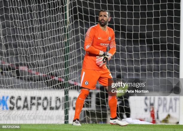 Eduardo Carvalho of Chelsea in action during the Checkatrade Trophy Second Round match between Milton Keynes Dons and Chelsea U21vat StadiumMK on...