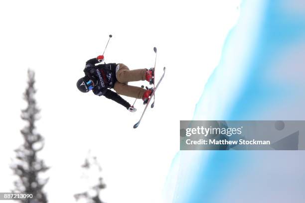Ayana Onozuka of Japan competes in a qualifying round of the FIS Freeski World Cup 2018 Ladies Ski Halfpipe during the Toyota U.S. Grand Prix on...