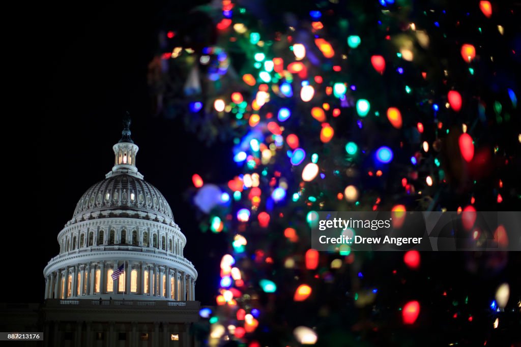 Annual U.S. Capitol Christmas Tree Lighting Ceremony Held In Washington