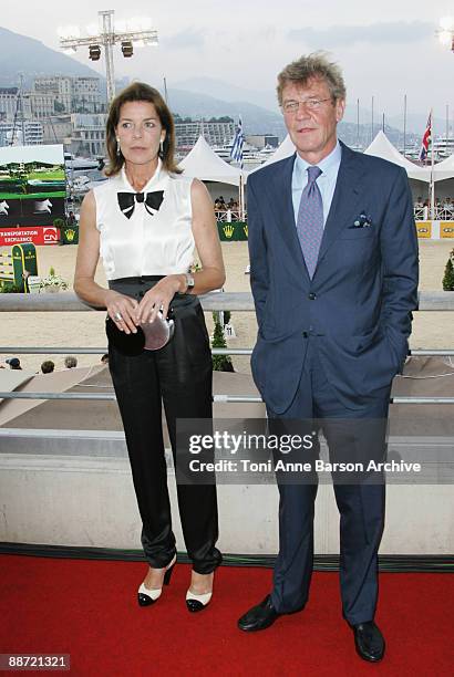 Princess Caroline of Hanover and Prince Ernst-August of Hanover attend the International Jumping Show of Monte Carlo at Port Hercule on June 27, 2009...