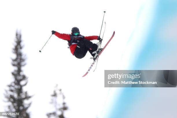 Kexin Zhang of China competes in a qualifying round of the FIS Freeski World Cup 2018 Ladies Ski Halfpipe during the Toyota U.S. Grand Prix on...