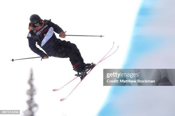 Madi Rowlands of New Zealand competes in a qualifying round of the FIS Freeski World Cup 2018 Ladies Ski Halfpipe during the Toyota U.S. Grand Prix...