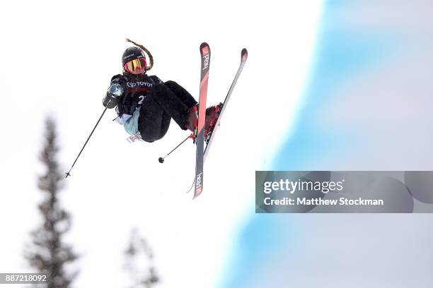 Abigale Hansen of the United States competes in a qualifying round of the FIS Freeski World Cup 2018 Ladies Ski Halfpipe during the Toyota U.S. Grand...