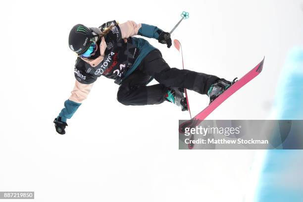 Svea Irving of the United States competes in a qualifying round of the FIS Freeski World Cup 2018 Ladies Ski Halfpipe during the Toyota U.S. Grand...