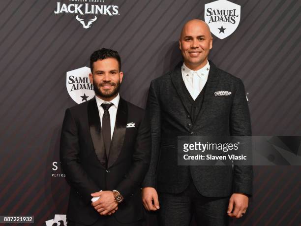 Jose Altuve and Carlos Beltran attend SPORTS ILLUSTRATED 2017 Sportsperson of the Year Show on December 5, 2017 at Barclays Center in New York City.