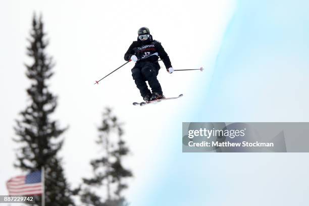 Gus Kenworthy of the United States competes in a qualifying round of the FIS Freeski World Cup 2018 Men's Ski Halfpipe during the Toyota U.S. Grand...