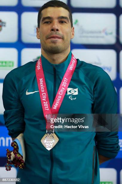 Daniel Dias of Brazil celebrates after winning the Men's 200m Freestyle S5 Final during day 5 of the Para Swimming World Championship Mexico City...