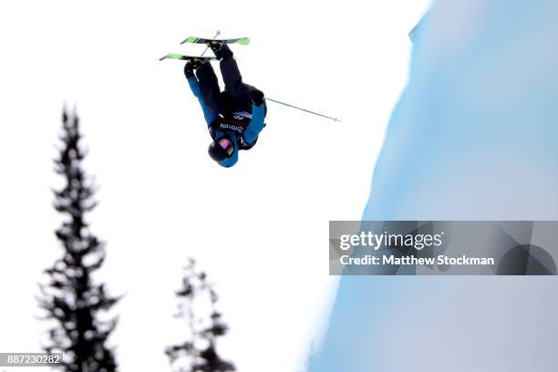 Cameron Brodrick of the United States competes in a qualifying round of the FIS Freeski World Cup 2018 Men's Ski Halfpipe during the Toyota U.S....