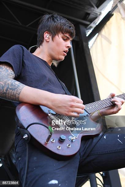 James Smith of underOATH performs at the 2009 Vans Warped Tour on June 26, 2009 in Pomona, California.