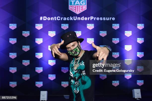 Artist Alec Monopoly attends Art Basel Miami Beach pre-show with TAG Heuer Art Provocateur Alec Monopoly at Miami Design District on December 6, 2017...