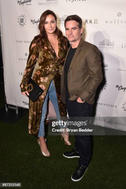 Ingrid Vandebosch and Jeff Gordon attend DuJour's Jason Binn And WellNEST Celebrate Miami Beach's Art Basel Kick-Off at The Confidante on December 6,...