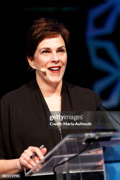 Chef Barbara Lynch speaks the Opening Night of the Massachusetts Conference for Women at the Boston Convention Center on December 6, 2017 in Boston,...