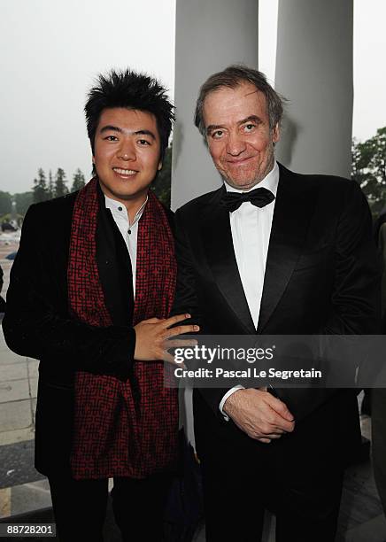 Lang Lang, Brand Ambassador and Chairman of the Montblanc Cultural Foundation and Conductor Valery Gergiev attend the Montblanc White Nights Festival...